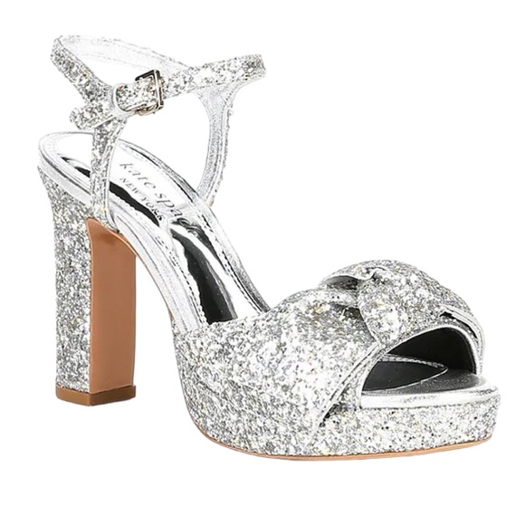 Kate Spade Miya Glitter Platform Sandals Size 10 - Picture 2 of 8
